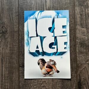 Rare Vintage 2002 Ice Age Cartoon Mini Movie Promo DVD Poster Print